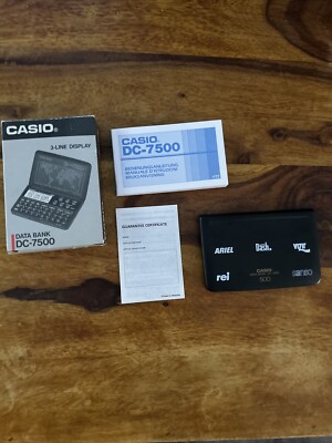 Casio Data Bank DC-7500 3-Line Display Taschenrechner - OVP - Top  Mit Werbung