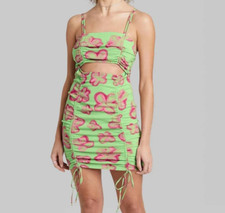 Women's Sleeveless Cut Out Ruched Front Bodycon Dress - Wild Fable Green XS