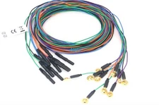 10pcs/Lot Gold Plated EEG Cup Electrode Din 5 Socket colorful EEG cable