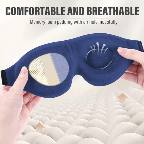 NEW 3D Travel Eye Mask Sleeping Soft Padded Shade Cover Rest Relax Blindfold - Picture 4 of 7