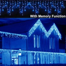 13~130ft Curtain Icicle Lights Wedding Party LED Fairy Christmas Indoor Outdoor