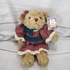 Russ Teddy Bear Beverly Plush Stuffed Toy School Girl Christmas 13 Inch 313