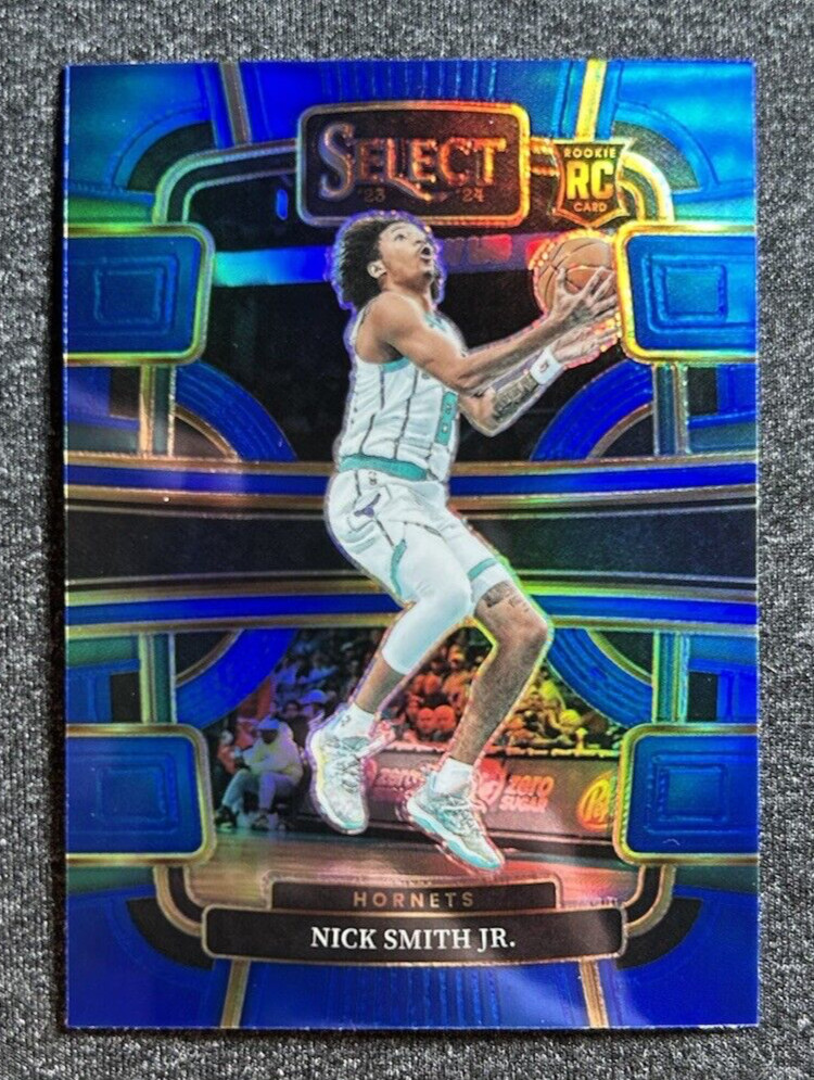 2023-24 Nick Smith Jr. Panini Select Concourse Blue Prizm Rookie Card #89