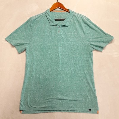 Threads 4 Thought Mens Organic Cotton Blend Polo Large Turquoise Style# TM22576