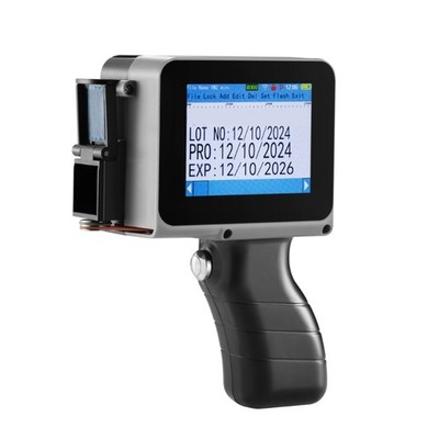 Rechargeable Handheld Inkjet Printer Coder For Beverage Cans Textured Packaging
