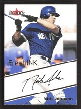 2000 Fleer Mystique Nick Johnson #NNO Fresh Ink Auto New York Yankees TV2635