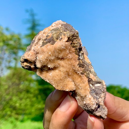 Zeolite arancione rara naturale 103G con esemplare minerale di apofillite - Foto 15 di 20