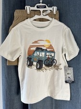 T-SHIRT  SHORTS SET TOMMY BAHAMA BOY  S 2 PC Wrangler Jeep SIZE S 5/6 NEW