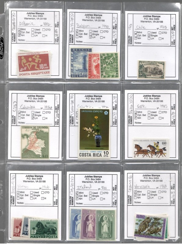 WORLD LOT OF HIGHER VAUE MNH/MLH STAMP SELECTIONS: SCV $+