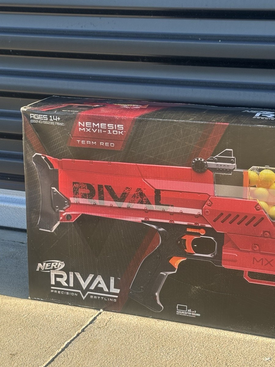 Nerf Rival Nemesis Motorized Blaster MXVII-10K Red, 100 Balls NEW