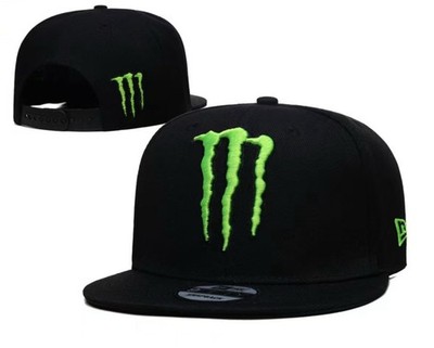 Monster Energy Men's Casual Embroidered Adjustable Flat Brim Baseball Cap Hat