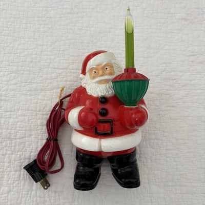Vintage 50's Royal Electric Plastic Light Up Santa With Tree Bulb Not Working