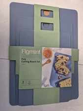Figmint 3-Piece Poly Cutting Board Set – Non-Slip, Dishwasher Safe