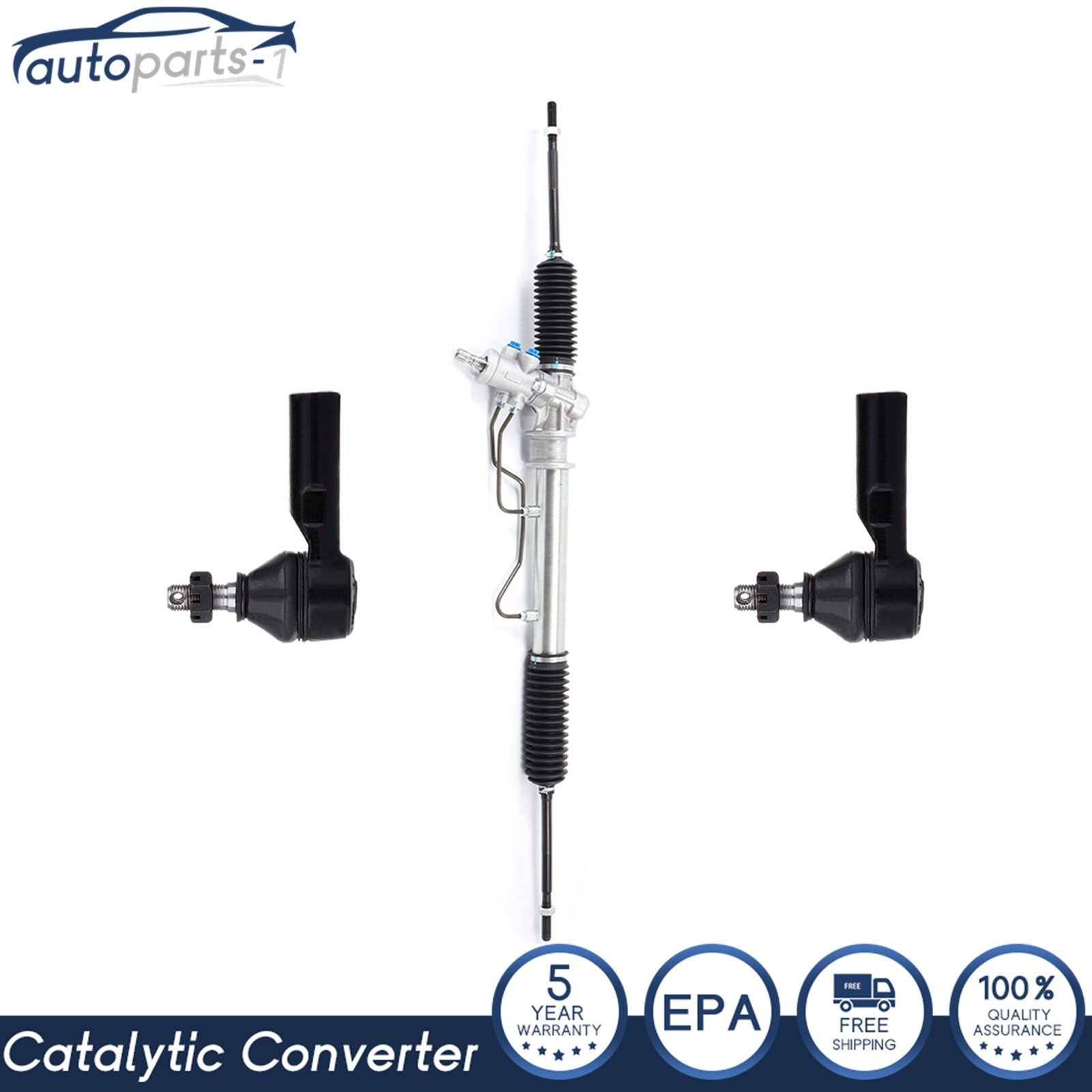 Complete Power Steering Rack & Pinion & Outer Tie Rods for 1989-1992 Geo Prizm