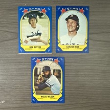 1981 Fleer Baseball All Star Stickers Lot Carlton Fisk 58, Wilson 106, Sutton 59
