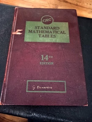 CRC Standard Mathematical Tables 1965 14th Ed. Vintage Chemical Rubber Co.