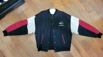 Vintage International Denim Corvette XL Varsity Bomber Jacket Men's - XL