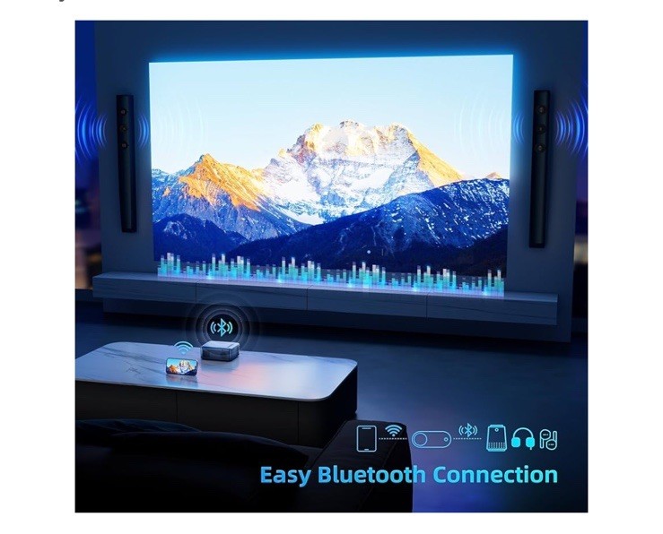 vamvo Mini Projector WiFi Portable Movie Projectors, 