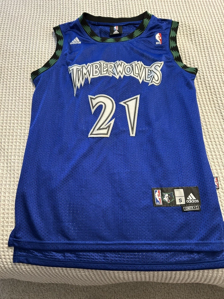 Camiseta Adidas Pequeña Firmada por Kevin Garnett Auténtica Minnesota Timberwolves Foto 2 de 3