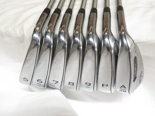 Juego de varillas flexibles rígidas Callaway Rogue ST Pro Iron 5-AW SteelFiber i95 usadas - Imagen 2 de 9