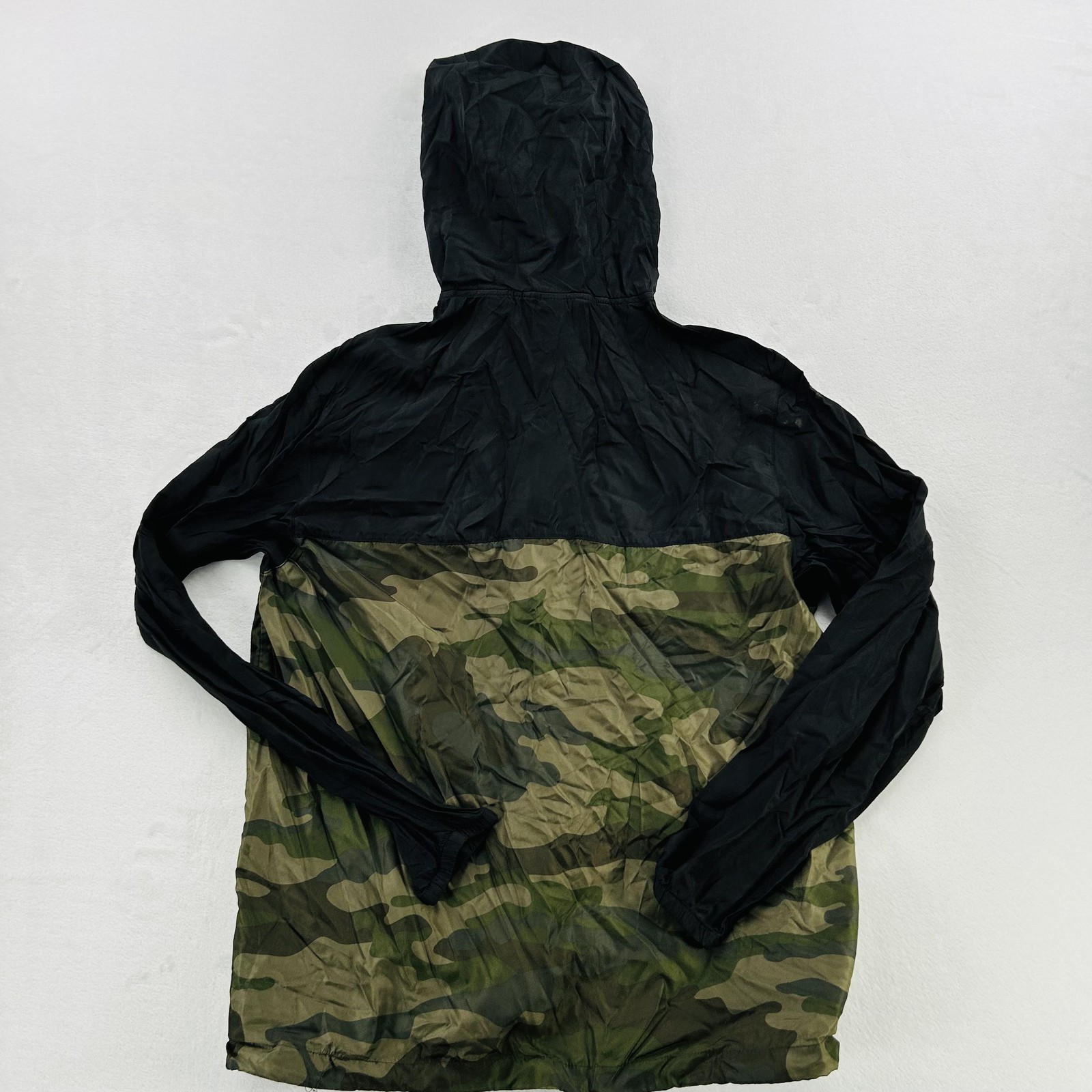 NASA Jacket Mens Large Black Camo Full Zip Hooded Windbreaker Mesh EXP54LWZC - second product detail image