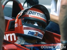 Niki Lauda Brabham BT48 cockpit close up, F1 1979 - Foto a colori