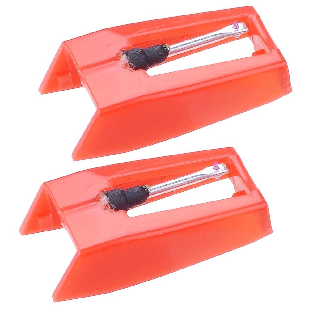 2pcs Universal Ruby Tip Turntable Needles for Retro Record Players-image