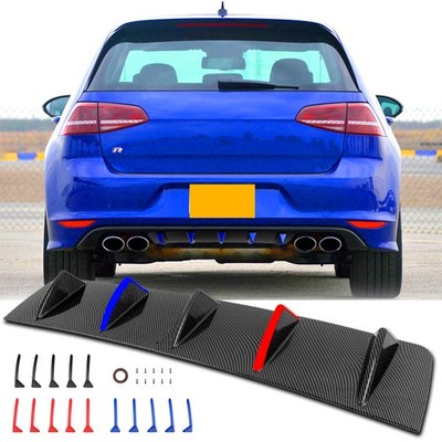 For VW Golf GTI MK6 MK7 MK7.5 Carbon Rear Bumper Diffuser Spoiler Lip Splitter