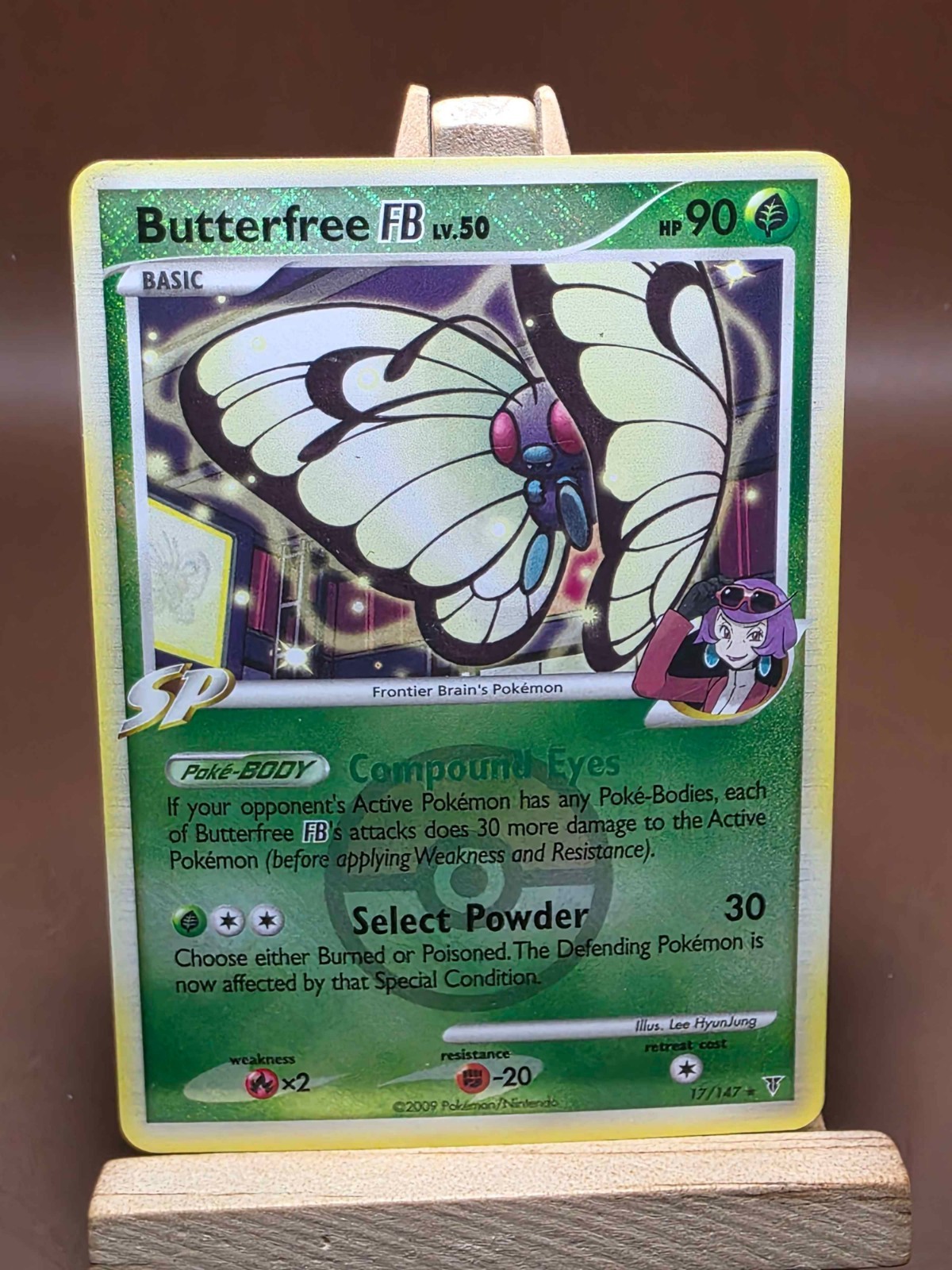 HP Pokemon Butterfree FB Holo League Promo Platinum Supreme Victors 17/147