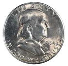 1954-S Franklin Half Dollar Toned GEM-BU. Silver 50c US Coin # 101