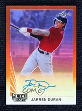 2020 Leaf Metal Draft 1990 Orange Rainbow 4/7 Jarren Duran #LA-JD3 Auto 0w7
