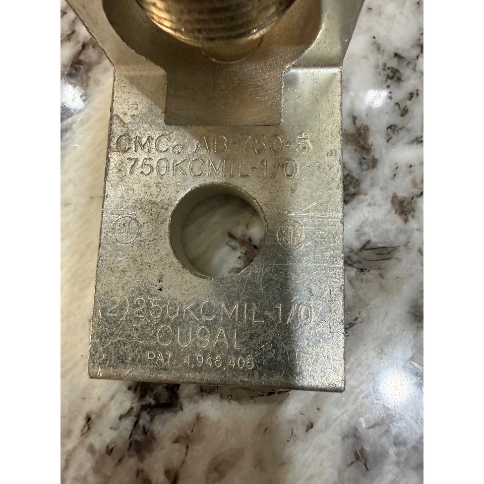 CMC AB-750-5 750KCMIL-1/0 CU9AL Connector Lug Electrical Terminal Aluminum - Image 4 of 4