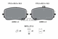 Bremsbelagsatz Scheibenbremse Textar 2296201 FüR Mercedes GLE V167 C167 GLS X167