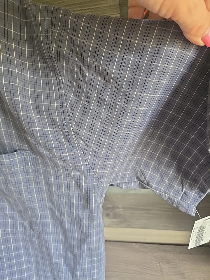 NWT-Ocean Current Mens Button Up Blue Striped Shirt Sz Med - Image 4 of 4