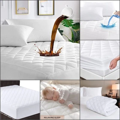 MK HOME TEXTILE Luxury Extra Deep 40cm Quilted Waterproof Mattress Protector Double King Sizes
