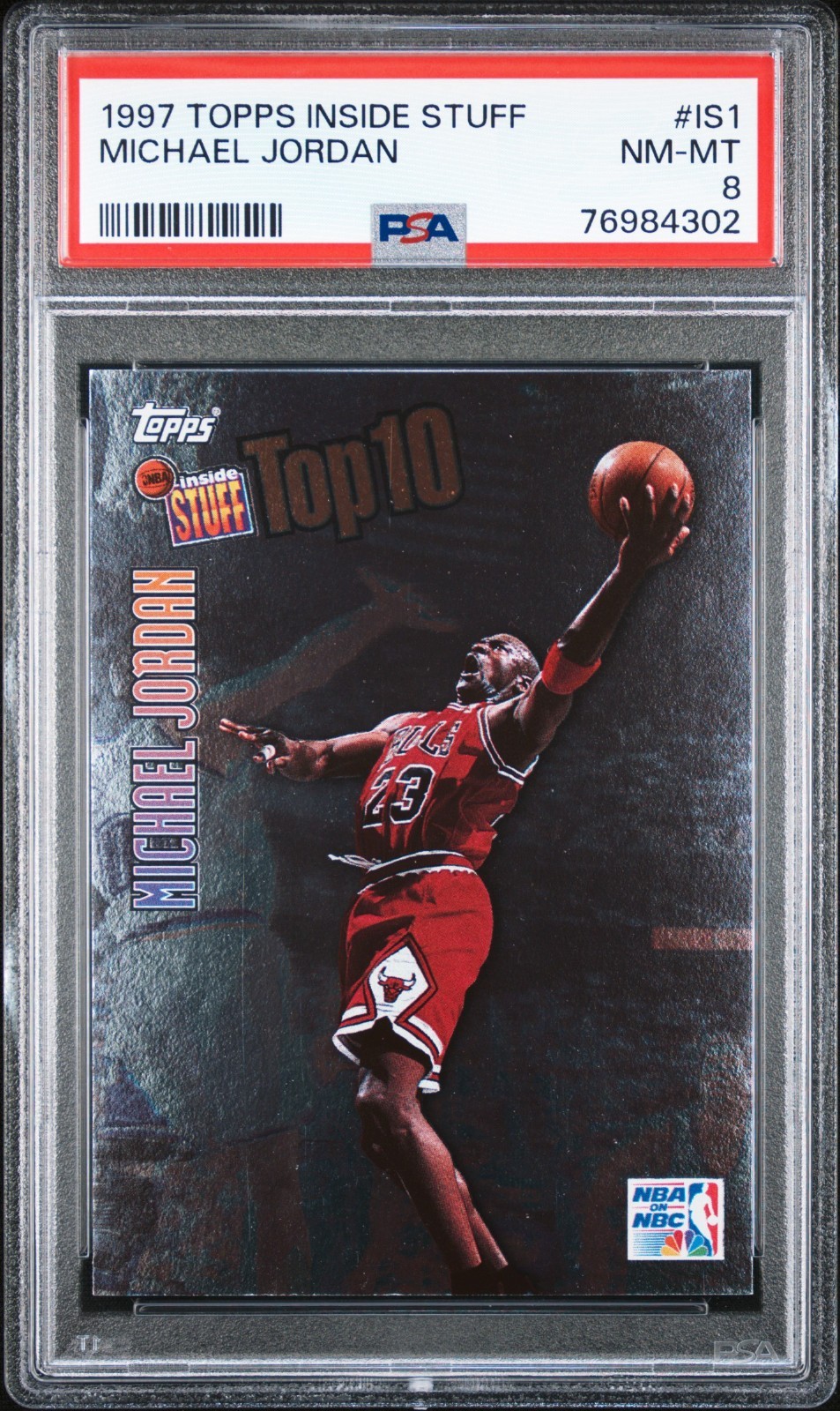 1997 Topps Inside Stuff Top 10 #IS1 Michael Jordan PSA 8