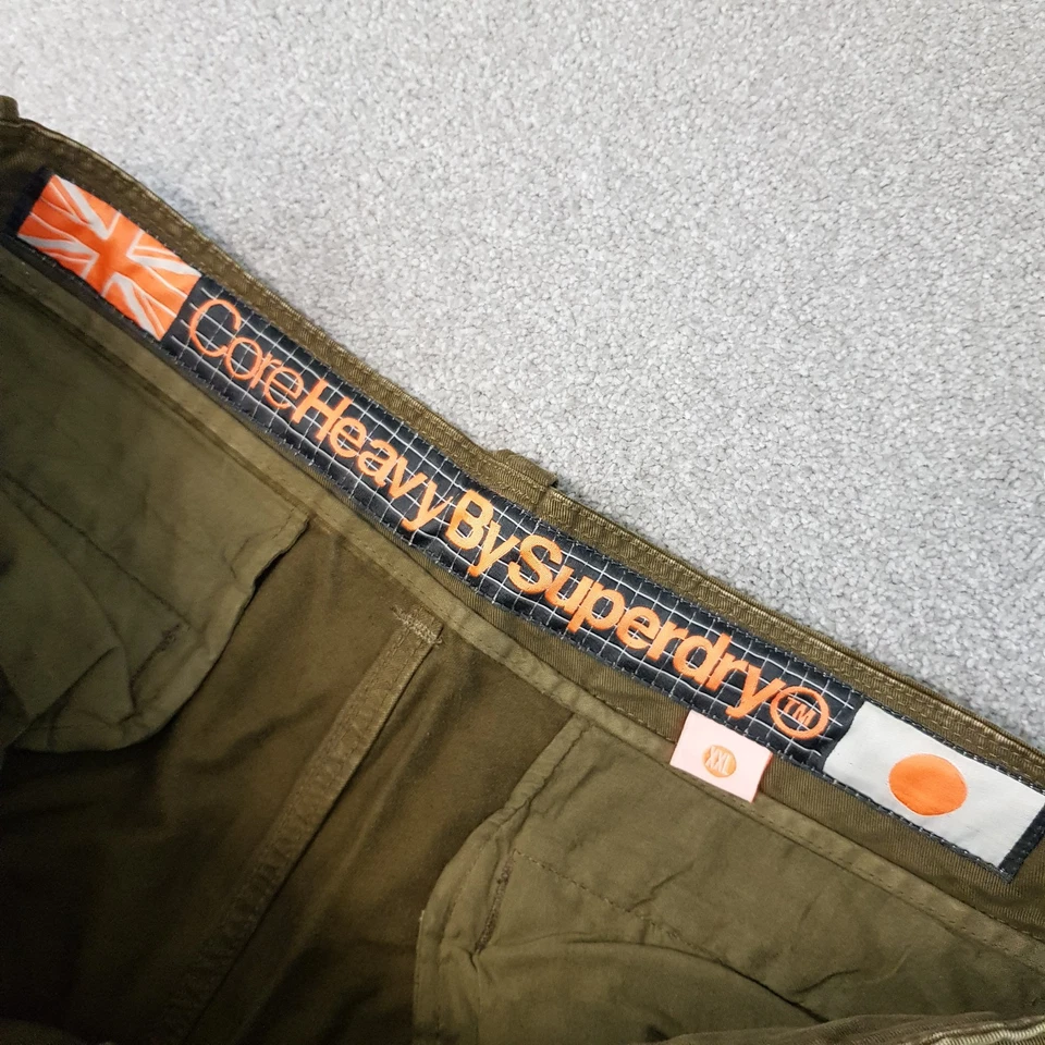 Shorts masculino Superdry 2XL XXL núcleo verde carga pesada bolsos utilitários militares W38 - Imagem 4 de 4