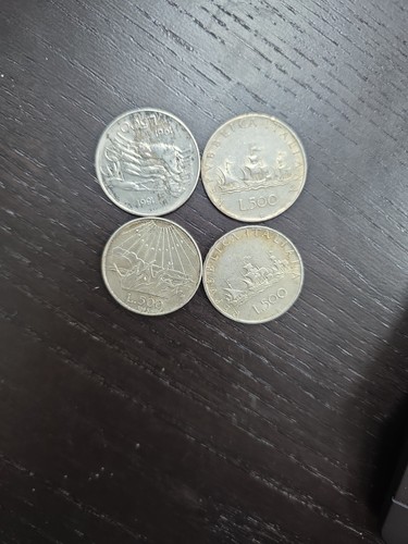 Lot of 4 500 Lire Silver Coins - Picture 1 of 2