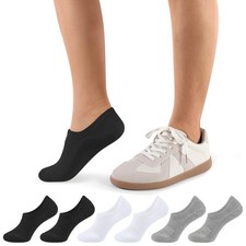 CLOSEMATE No Show Ankle Socks for Women Cushioned Low Cut Non Slip with Silic...