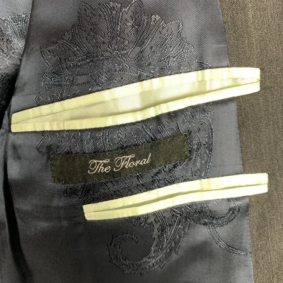 Traje Paul Smith 2 Piezas Talla 44 Gris Carbón Los Pantalones de Lana Floral 37 x 31 Foto 3 de 4