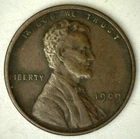 1909 VDB Lincoln Wheat Cent VERY FINE 1c US Type Penny VF Coin Circulated