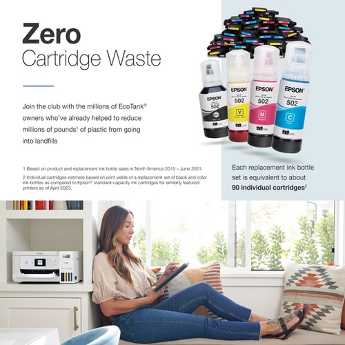 Epson EcoTank ET-2850 Printer - White - Certified Refurbished - Picture 5 of 10