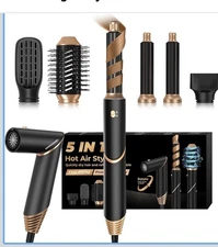 Blow Dryer Brush 5 in 1 Negative Ion Hair Dryer Brush Air Styler Curling Wrap