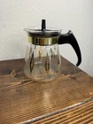 MCM Vintage Pyrex Gold Atomic Diamond Stars Carafe 2 Cup Coffee Tea Pot 5"