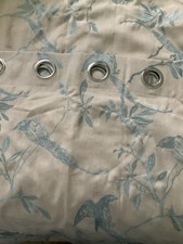 Dunelm embroidered lined curtain with eyelets