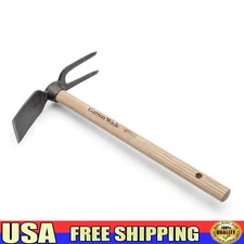 18 Inch Garden Hoe Cultivator Dual Side Hand Tiller Tool Weeding Planting New