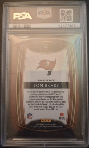 2020 Panini Select Blue Die - Cut #201 Tom Brady Buccaneers - PSA 10 - Picture 2 of 2