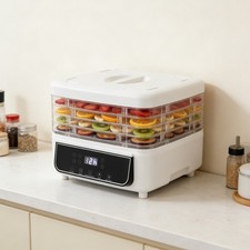 5 Trays Food Dehydrator Machine, Adjustable Timer Fruit Drying Machine, Househol