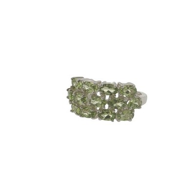 Sterling Silber Peridot Cluster Ring