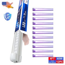 12Pack UV Led Bar 4FT 40W Black Light T8 Linkable Fixture DJ Party Club Lighting